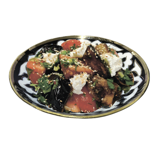 Салат с карамелизированными баклажанами